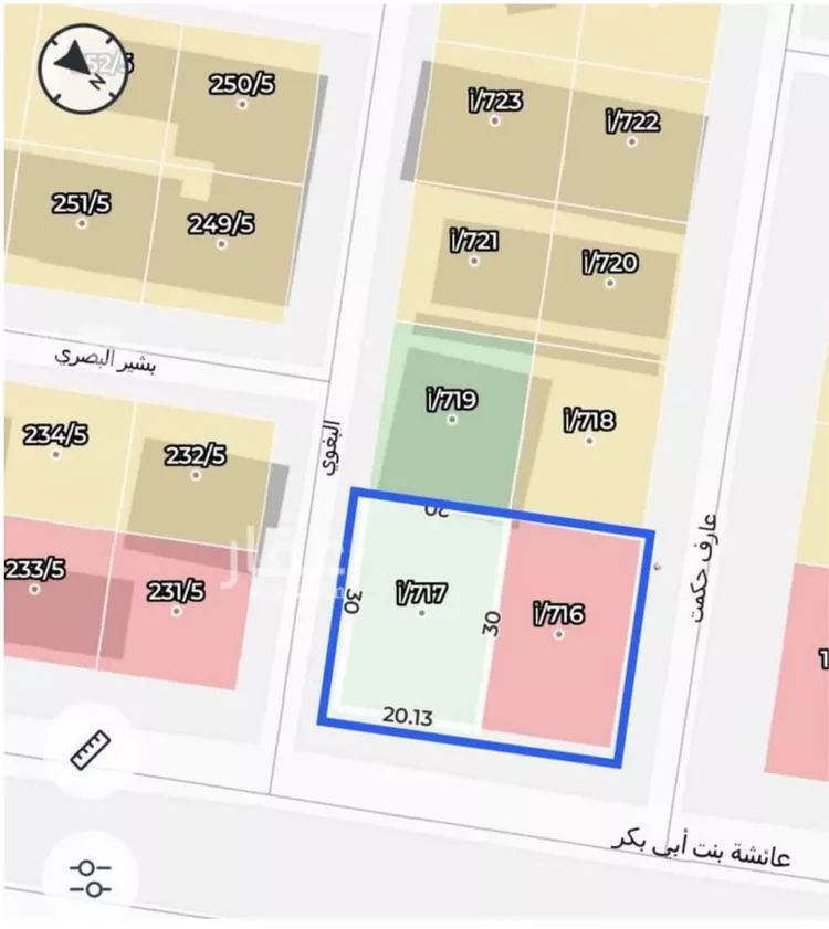 أرض للإيجار في شارع عائشة بنت ابي بكر, حي العريجاء الأوسط, مدينة الرياض, منطقة الرياض 2