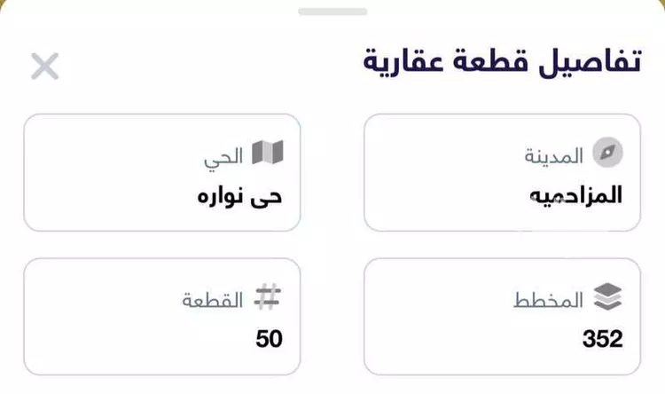 أرض للبيع في شارع بدر المزني, حي نوارة, مدينة المزاحميه, منطقة الرياض صورة 2