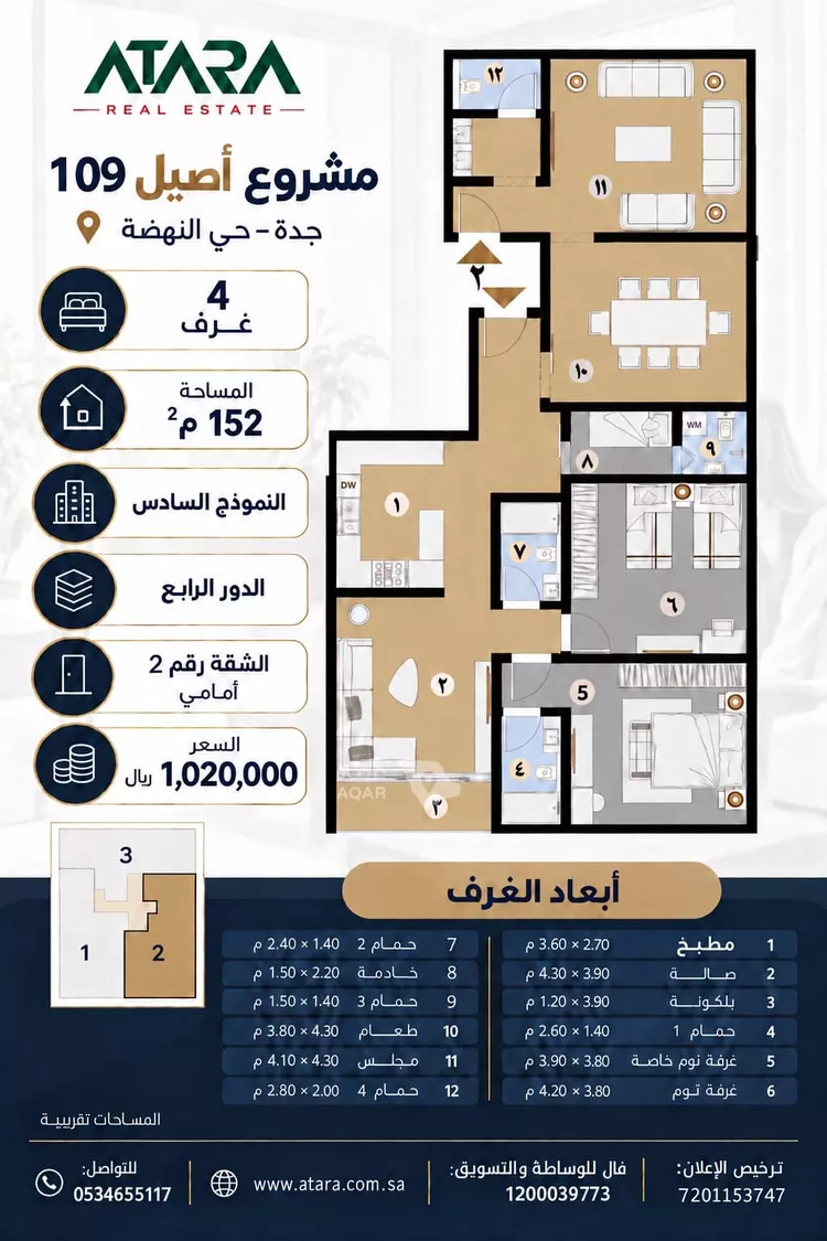 Apartment for Sale in Jeddah Al Nahdah