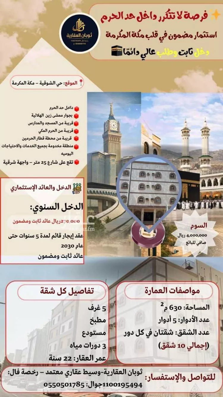 Building for Sale in Mecca Ash Shawqiyyah