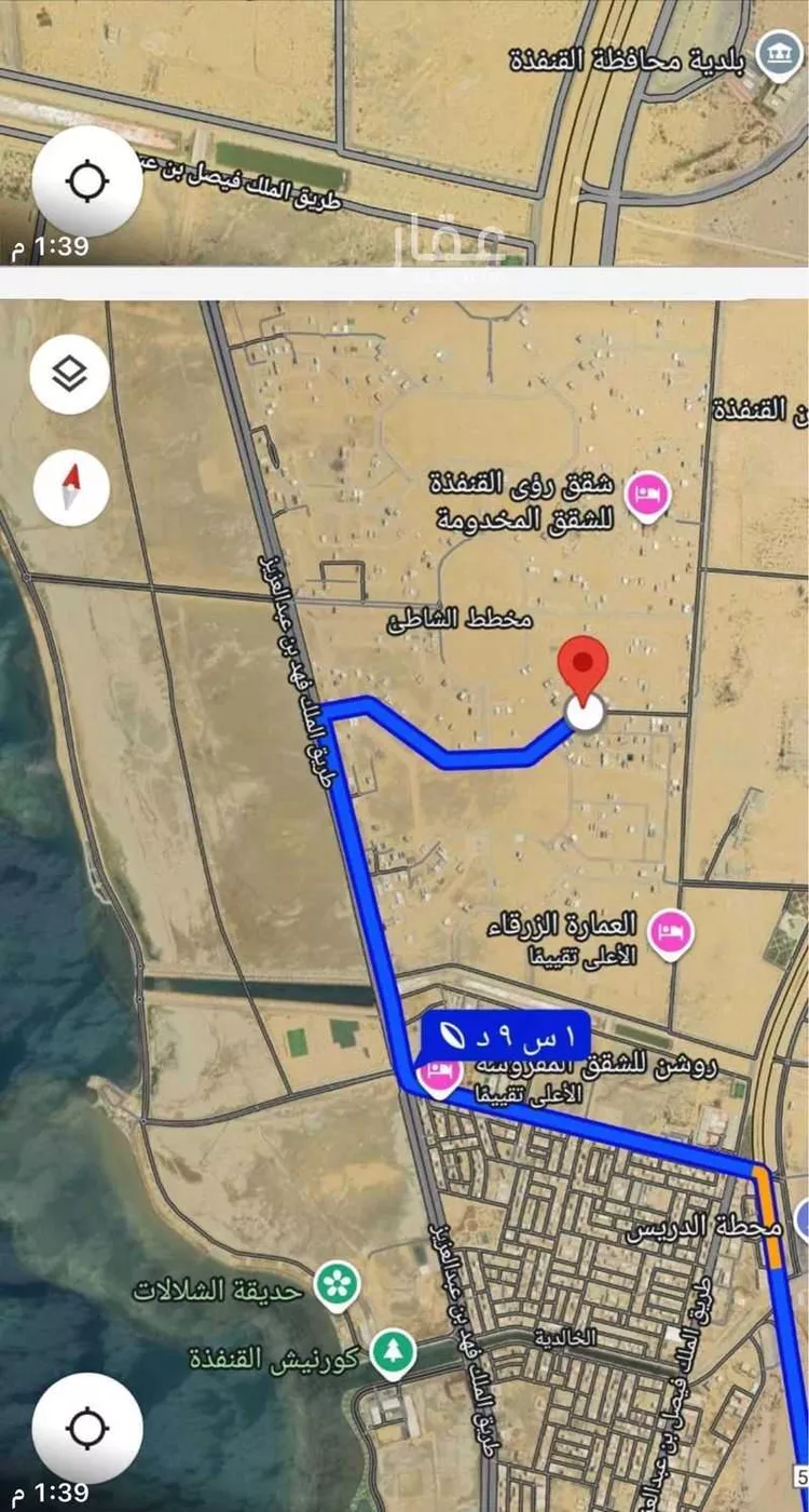 أرض للبيع في شارع لايوجد, حي الشاطئ 1, مدينة القنفذه, منطقة مكة المكرمة صورة 3