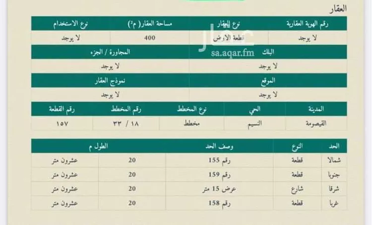 أرض للبيع في شارع الثاني 228, مدينة حفر الباطن, المنطقة الشرقية صورة 2