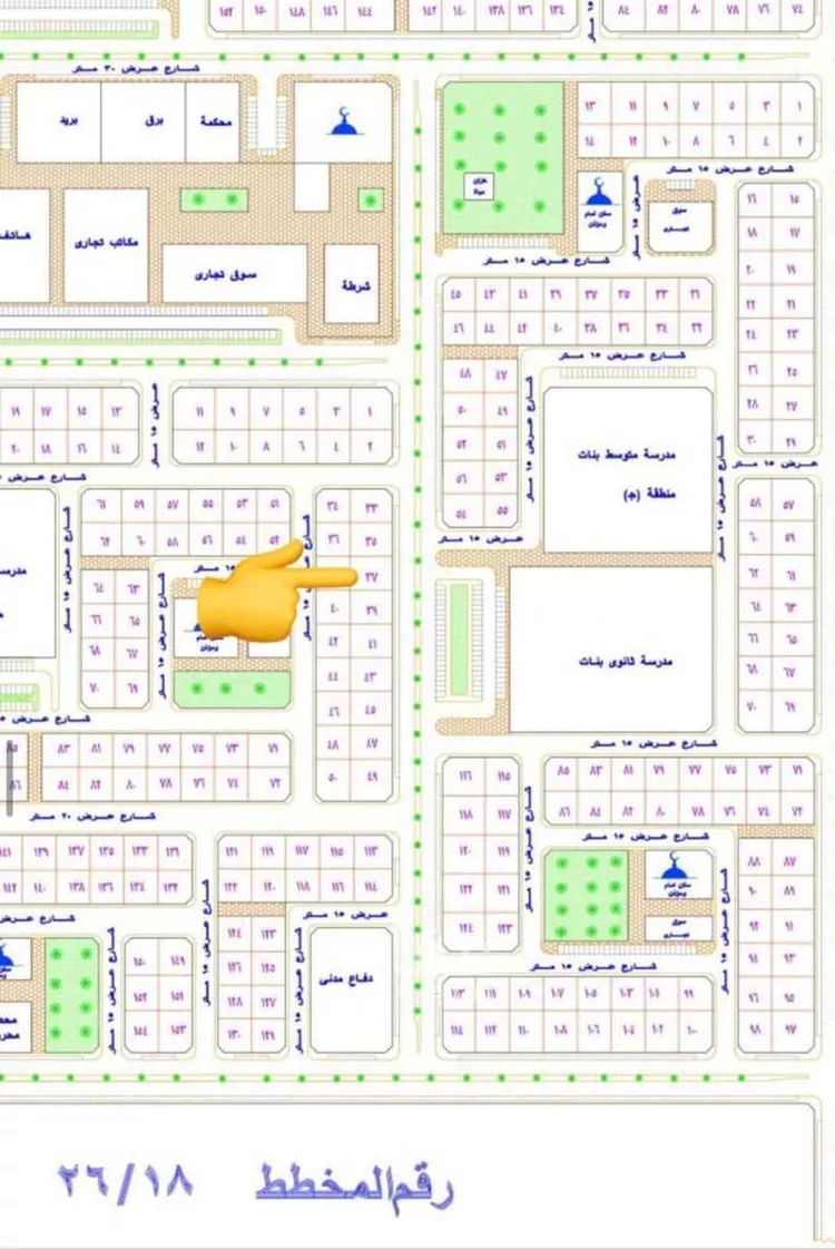 أرض للبيع في شارع الثاني 44, حي الروضة, مدينة القيصومة, المنطقة الشرقية صورة 2