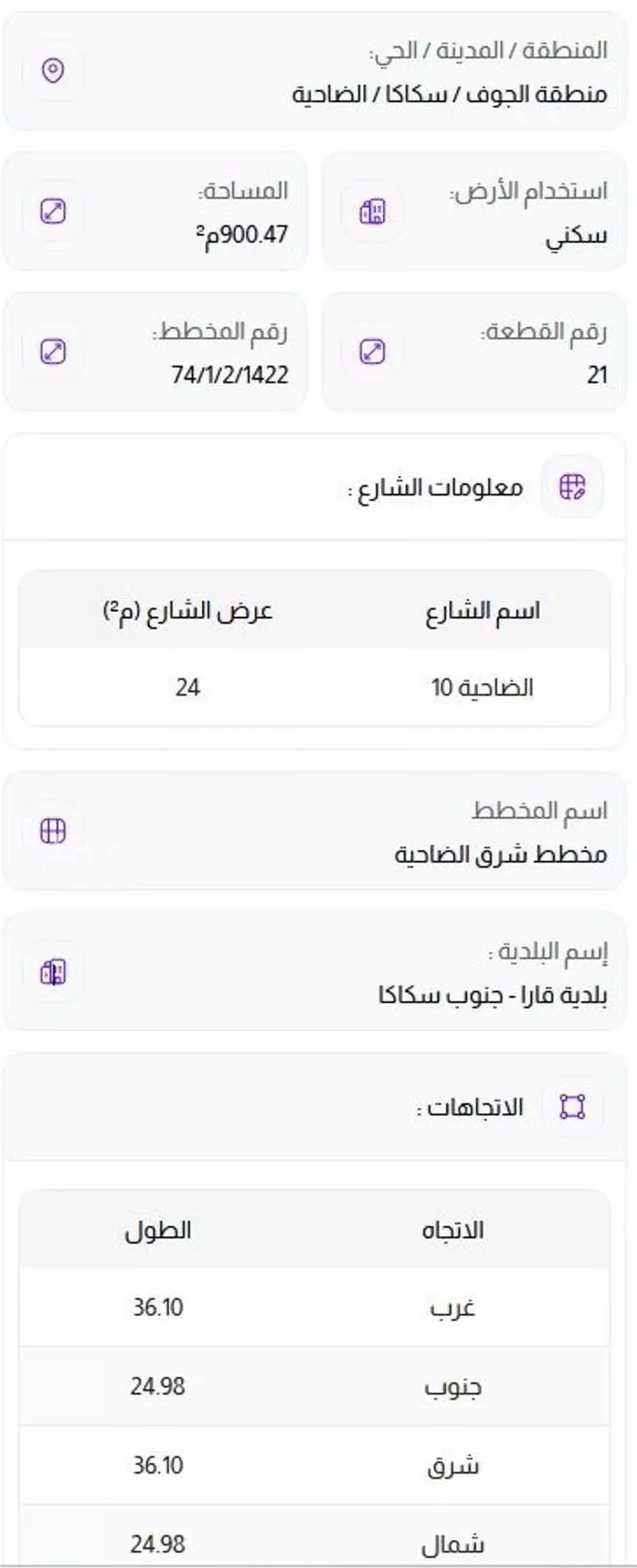 أرض للبيع في شارع 22548457, حي الضاحية, مدينة سكاكا, منطقة الجوف صورة 3