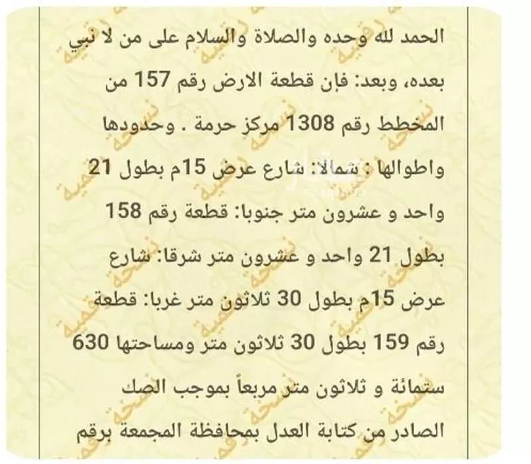 أرض للبيع في شارع الحسن النابلسي ، حرمة ، المجمعة