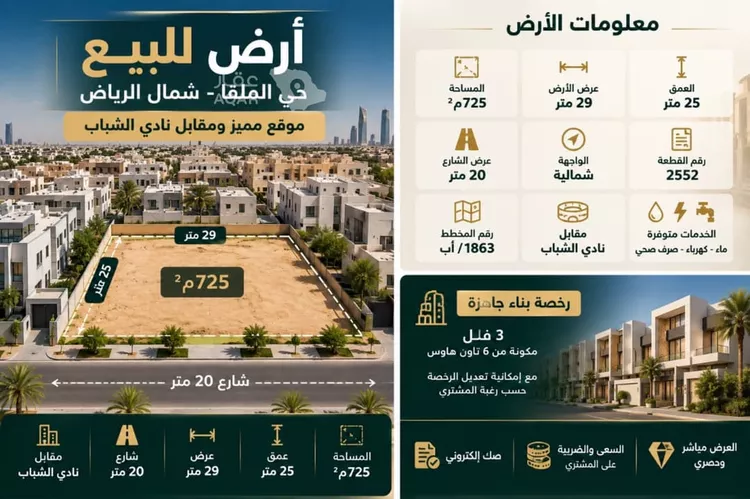 Land for Sale in Riyadh Al Malqa