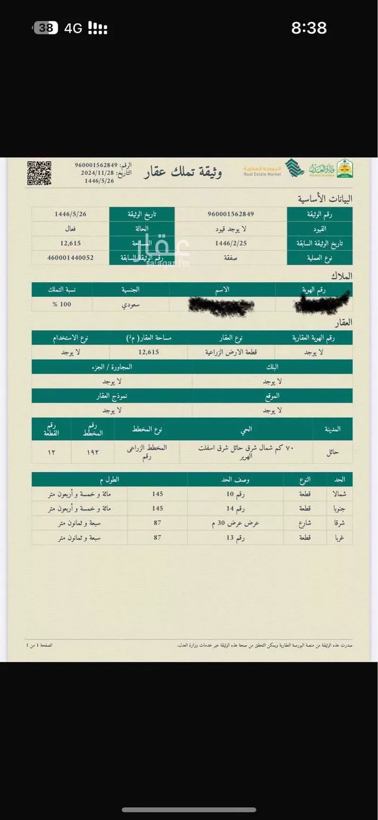 أرض للإيجار في مدينة الشعفه, منطقة حائل
