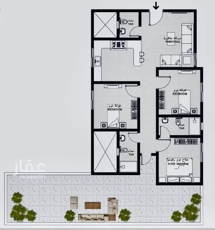 شقة للإيجار في شارع الكوثر, حي العارض, مدينة الرياض, منطقة الرياض صورة 2