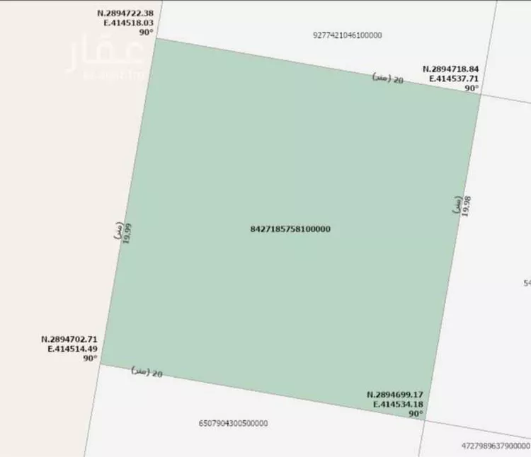 أرض للبيع في شارع عامر بن النعمان, حي الشراع, مدينة الخبر, المنطقة الشرقية صورة 2