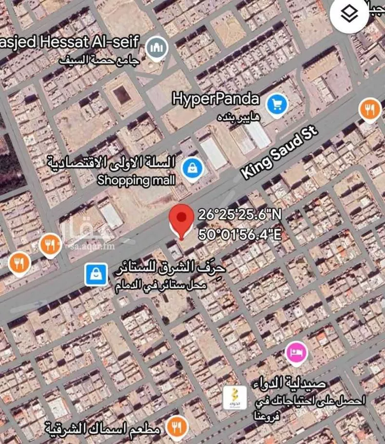 أرض للبيع في شارع طريق الملك سعود الفرعي, حي أحد, مدينة الدمام, المنطقة الشرقية صورة 2