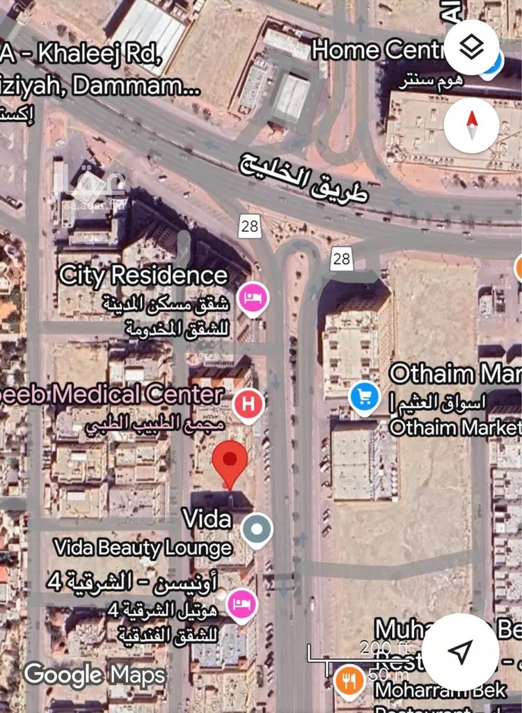 أرض للبيع في شارع الثامن والعشرون, حي العزيزية, مدينة الدمام, المنطقة الشرقية