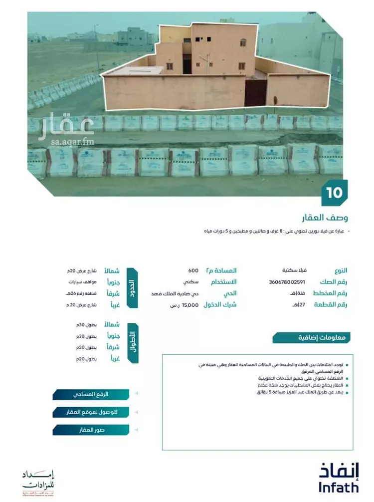 فيلا للبيع في ضاحية الملك فهد ، حائل ، منطقة حائل