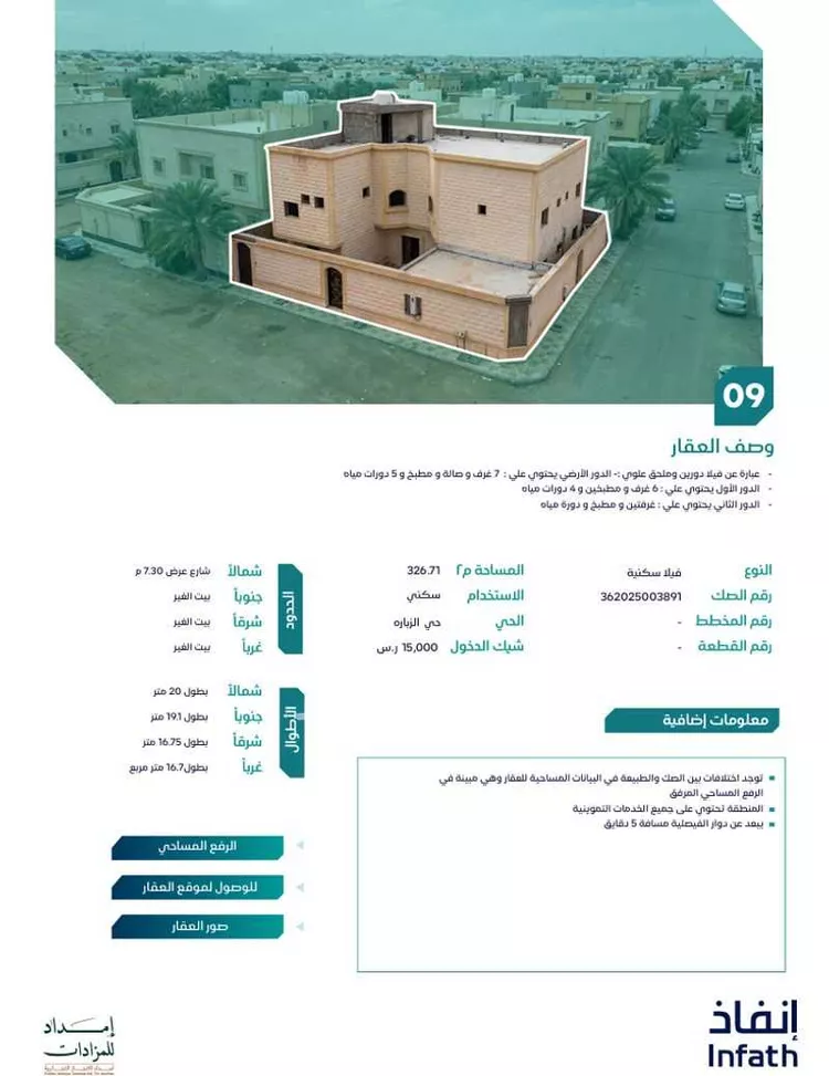 فيلا للبيع في شارع علي بن عبد الله بن سعد الشهراني ، حي الزبارة ، حائل ، منطقة حائل