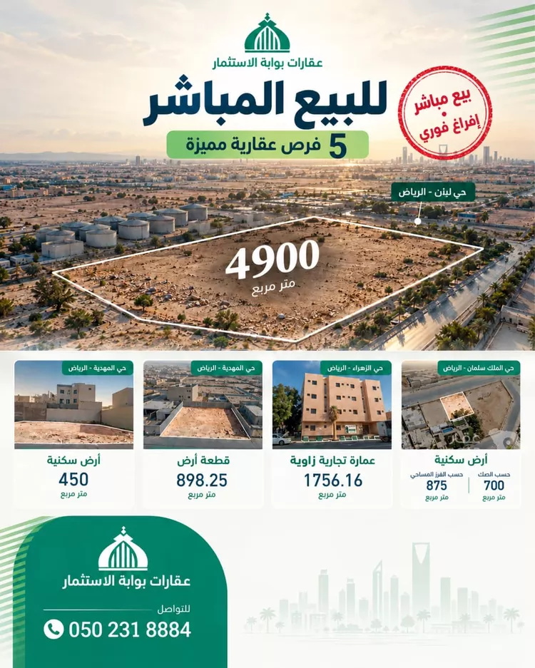 أرض للبيع في شارع إسماعيل بن أبي الغنائم, حي المهدية, مدينة الرياض, منطقة الرياض 3