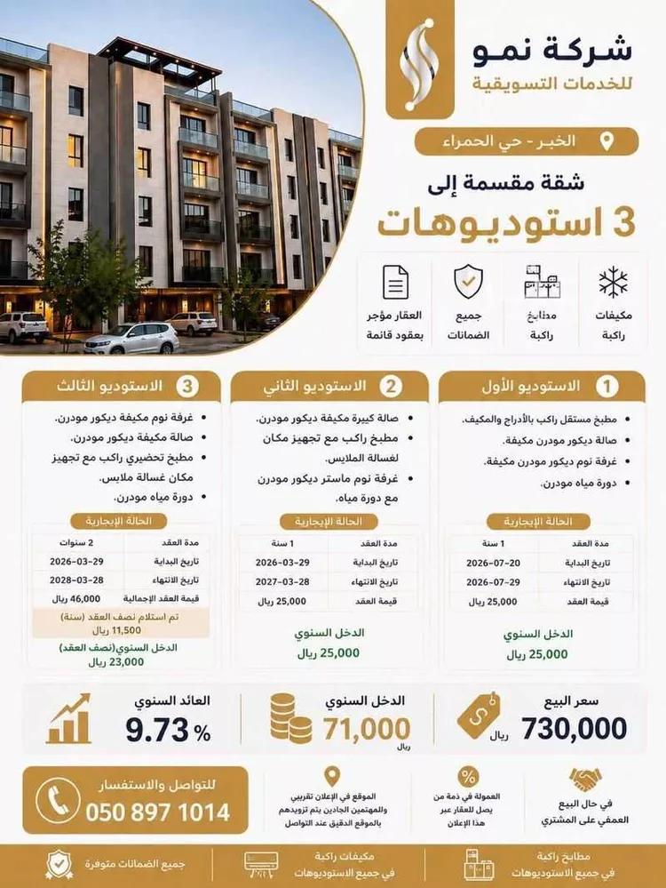 شقة للبيع في شارع النعيرية, حي الحمراء, مدينة الخبر, المنطقة الشرقية