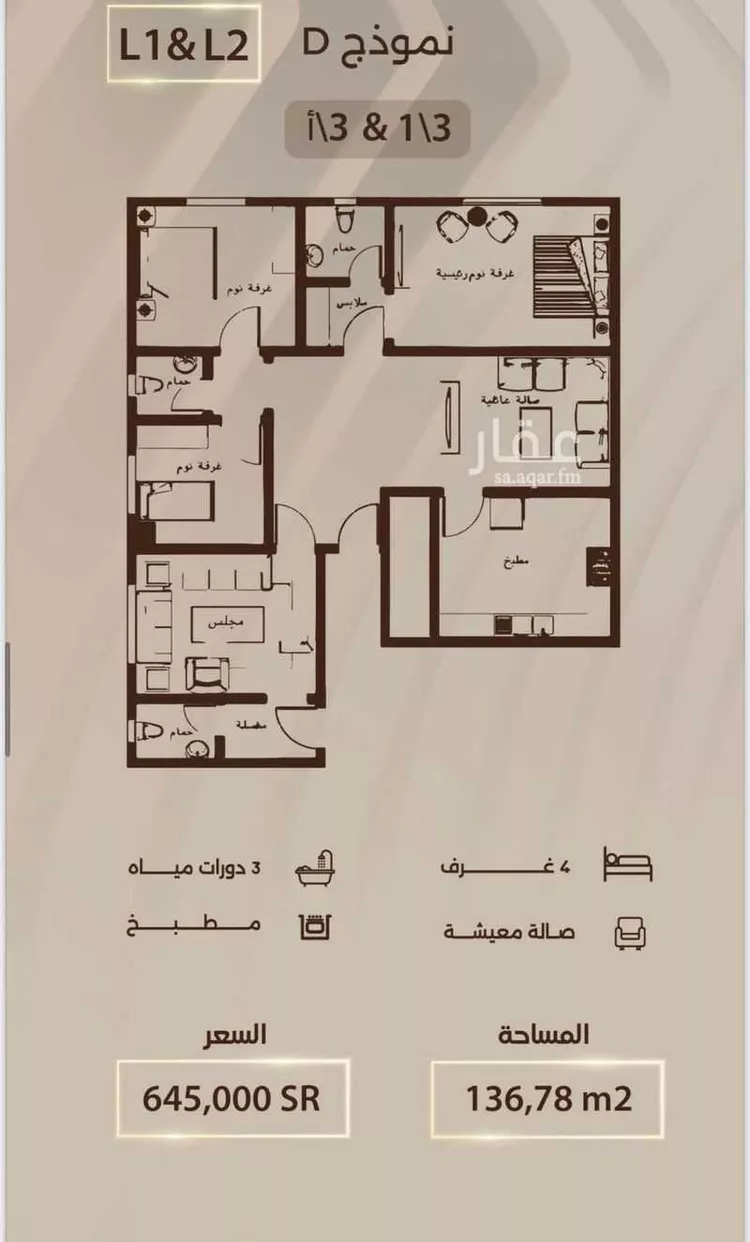 Apartment for Sale in Jeddah Ar Rabwah صورة 2