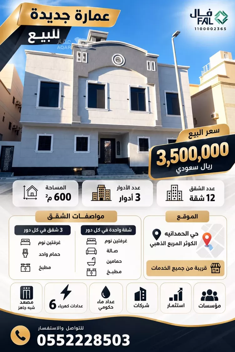 عمارة للبيع في شارع ابن نصر, حي الحمدانية, مدينة جدة, منطقة مكة المكرمة