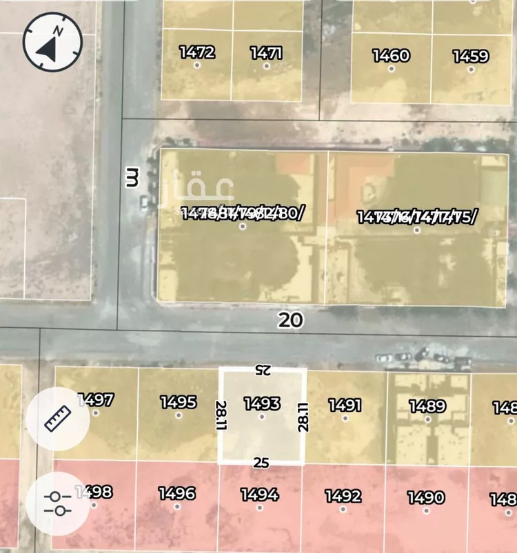 أرض للبيع في شارع عمر بن حسين, حي القيروان, مدينة الرياض, منطقة الرياض صورة 3