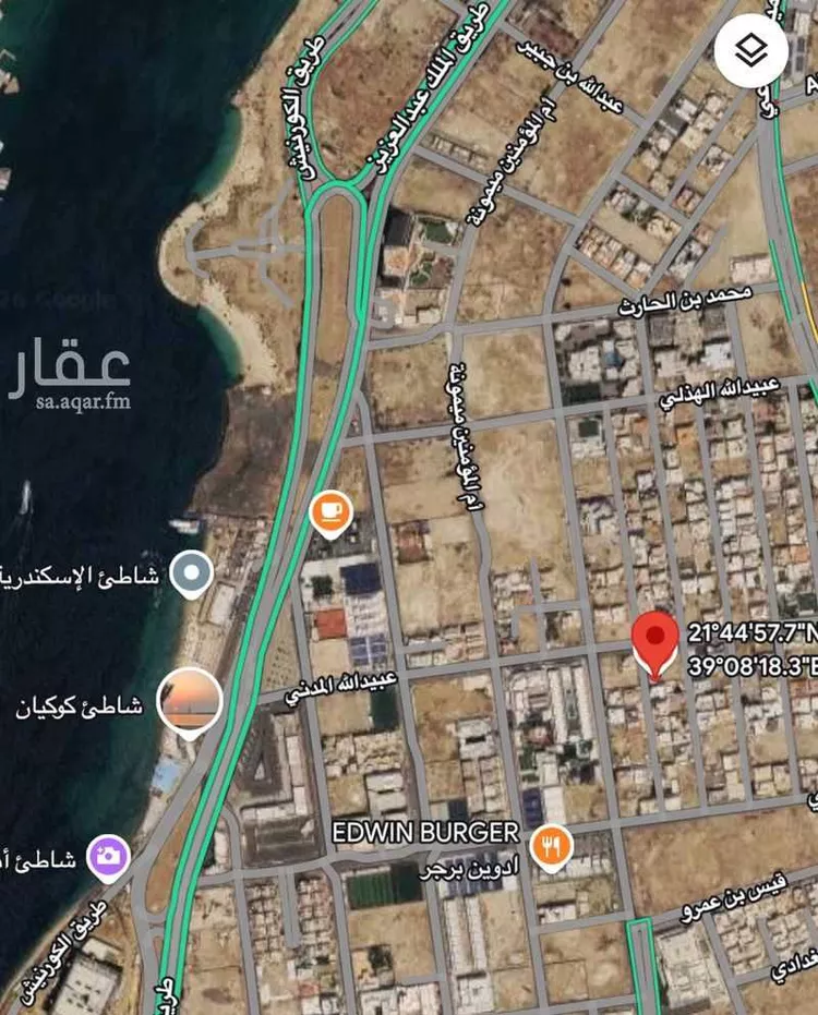أرض للبيع في شارع سراج بن عبدالملك, حي أبحر الجنوبية, مدينة جدة, منطقة مكة المكرمة