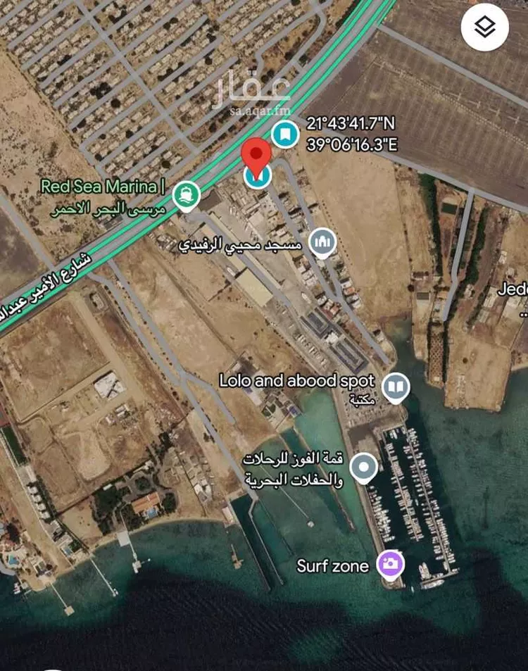 أرض للبيع في شارع أبحر الشمالية, حي أبحر الشمالية, مدينة جدة, منطقة مكة المكرمة