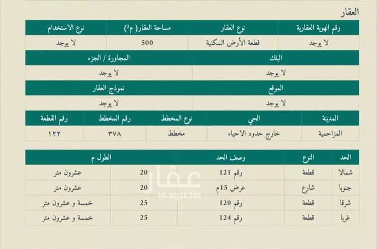 أرض للبيع في شارع المزاحميه 59, مدينة المزاحميه, منطقة الرياض صورة 3