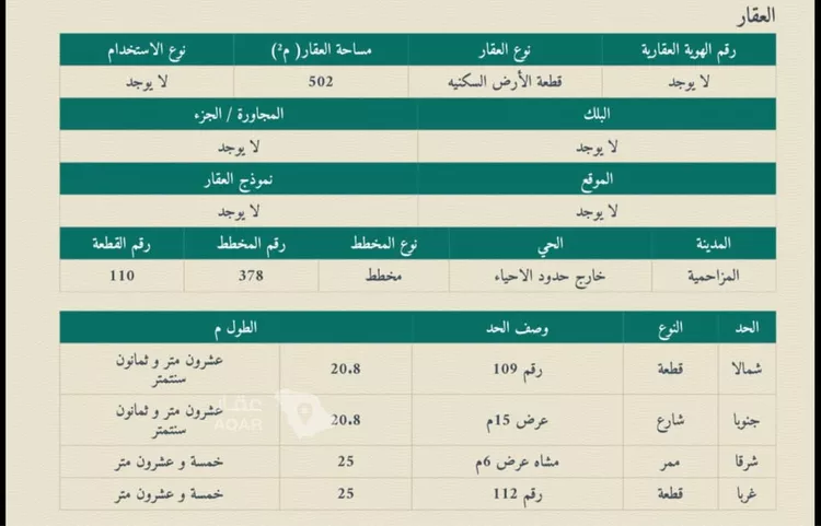 أرض للبيع في شارع المزاحميه 59, مدينة المزاحمية, منطقة الرياض 6