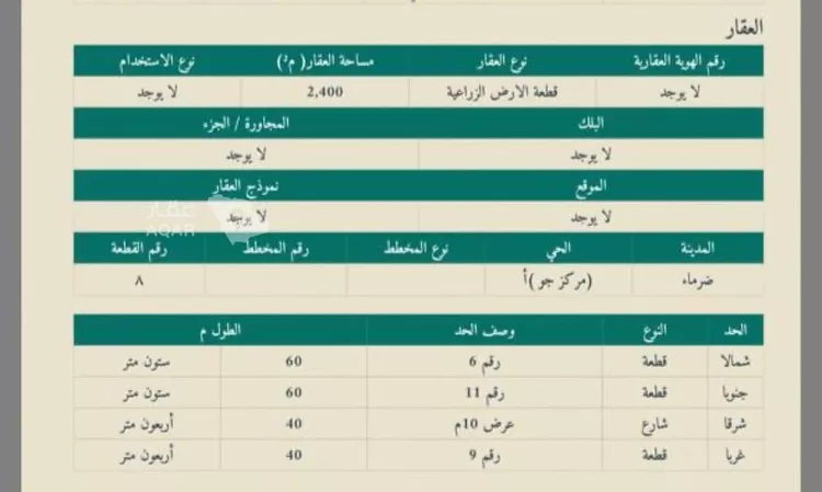 أرض للبيع في شارع لايوجد, مدينة ضرما, منطقة الرياض 2