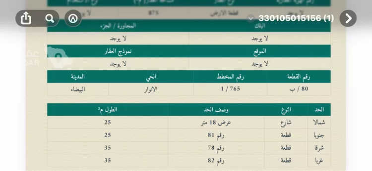 أرض للبيع في شارع 1 الانوار ، حي الأنوار ، الدمام ، الدمام