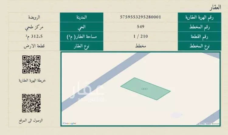 أرض للبيع في شارع الزواوي, مدينة طحي, منطقة الرياض صورة 2