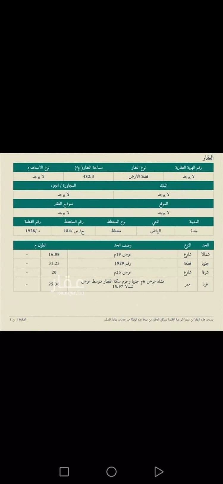 Land for Sale in Jeddah Al Riyadh