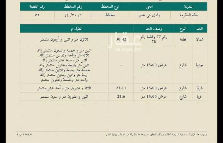 أرض للبيع في شارع ثابت بن عبيد الأنصاري رضي الله عنه, حي جعرانة, مدينة مكة المكرمة, منطقة مكة المكرمة صورة 3