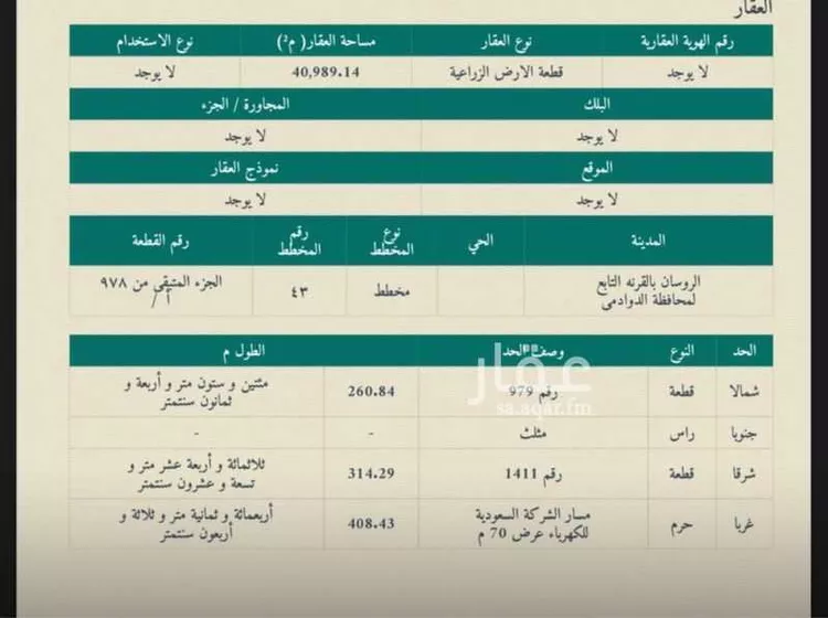 أرض للبيع في مدينة الدوادمي, منطقة الرياض