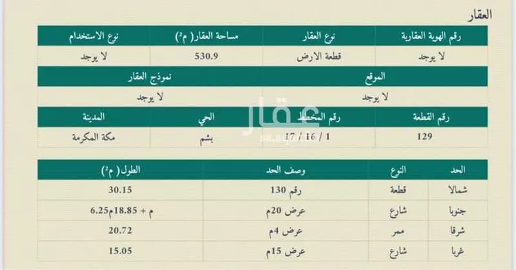 أرض للبيع في حي التنعيم, مدينة مكه المكرمه, منطقة مكة المكرمة صورة 2