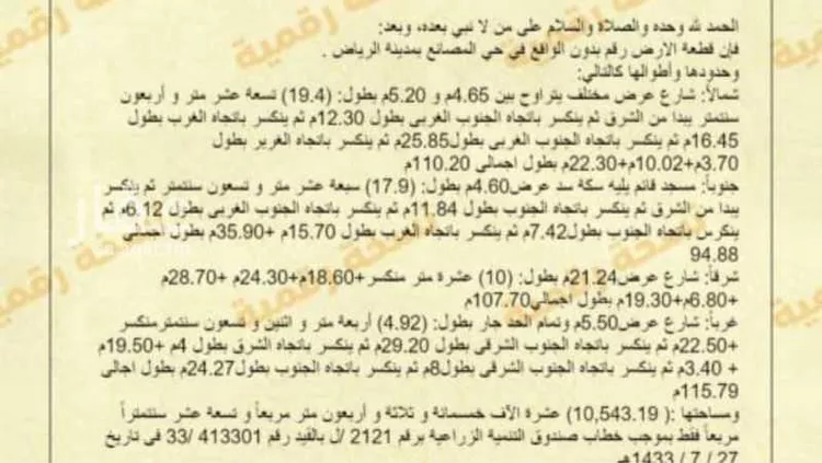 أرض للبيع في شارع الريث, حي المصانع, مدينة الرياض, منطقة الرياض صورة 2