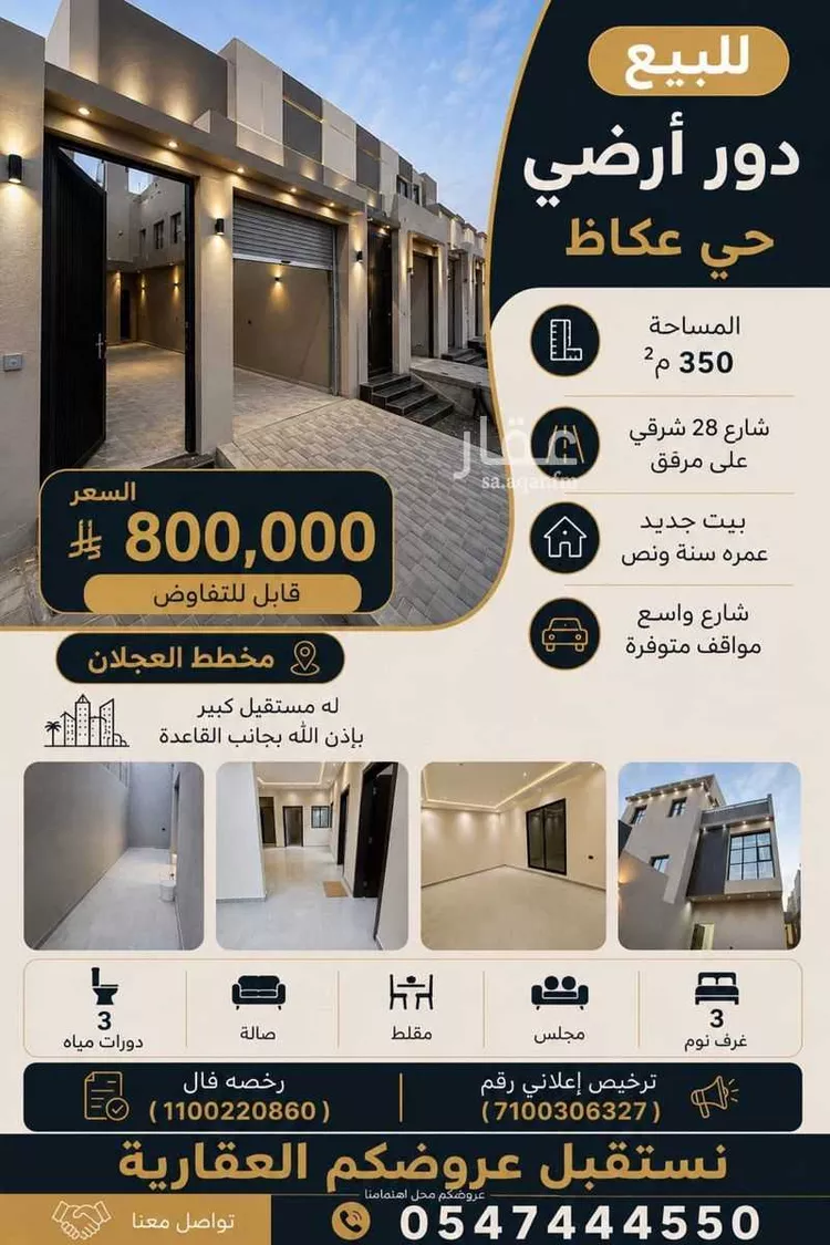 فيلا للبيع في شارع رحمه الله السندي, حي عكاظ, مدينة الرياض, منطقة الرياض