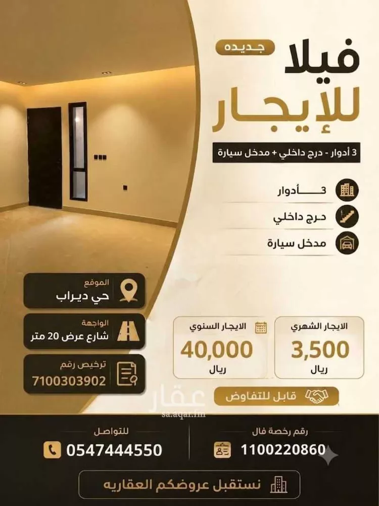 فيلا للإيجار في شارع 940 ضاحية نمار, حي ضاحية نمار, مدينة الرياض, منطقة الرياض