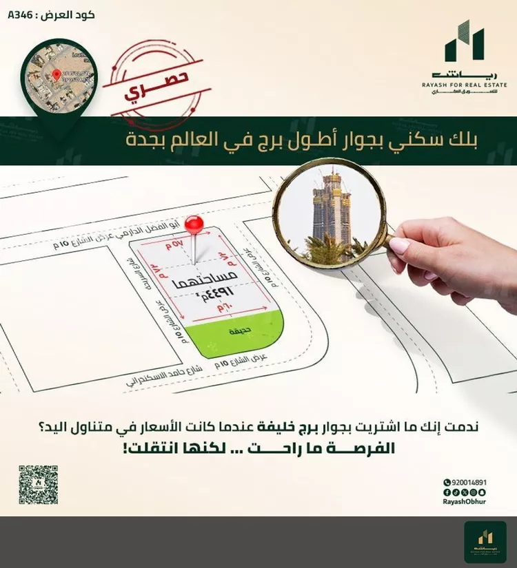 أرض للبيع في شارع أبو الفضل الدارمي, حي الأمواج, مدينة جدة, منطقة مكة المكرمة صورة 2