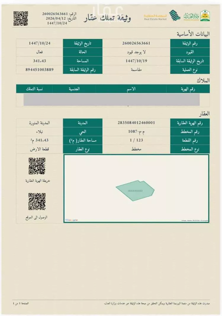 أرض للبيع في شارع هشام بن عبدالملك بن مروان ، حي نبلاء ، المدينة المنورة ، منطقة المدينة المنورة