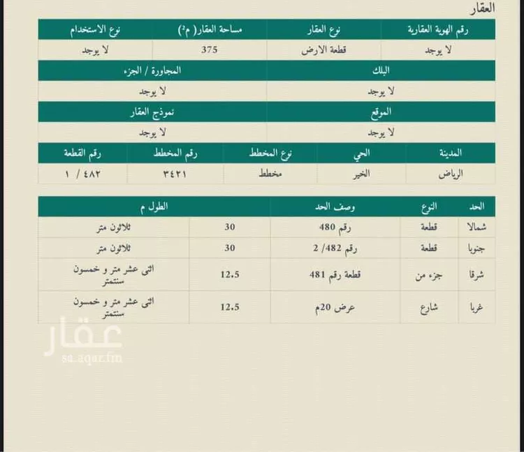 أرض للبيع في حي الخير, مدينة الرياض, منطقة الرياض صورة 2