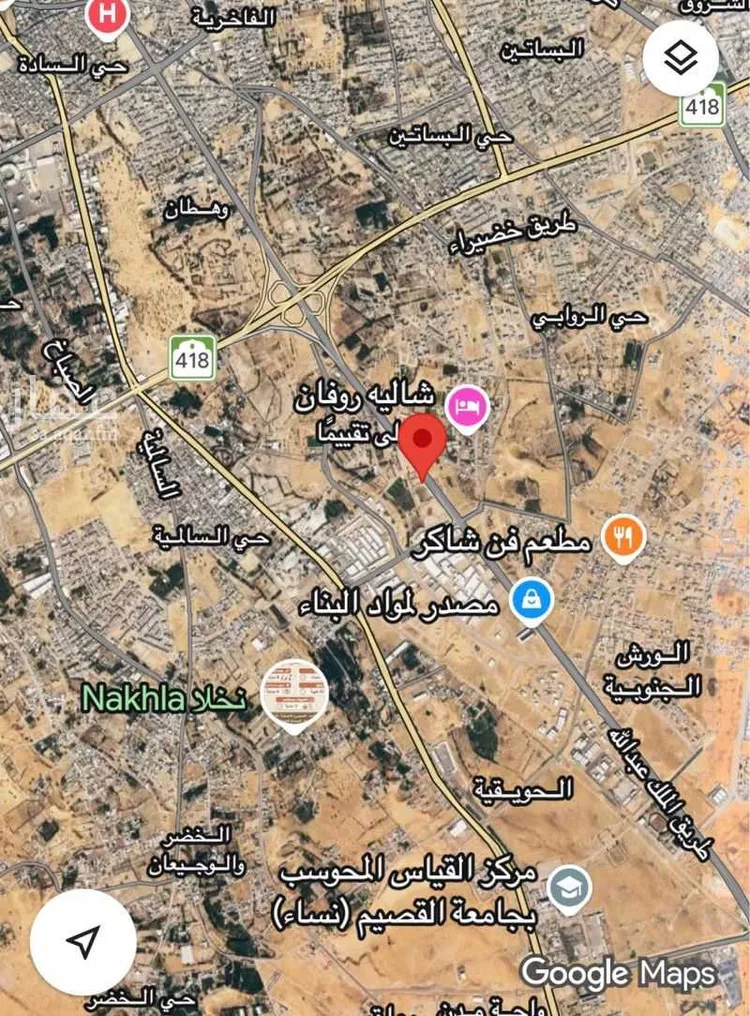 أرض للبيع في حي وهطان, مدينة بريدة, منطقة القصيم