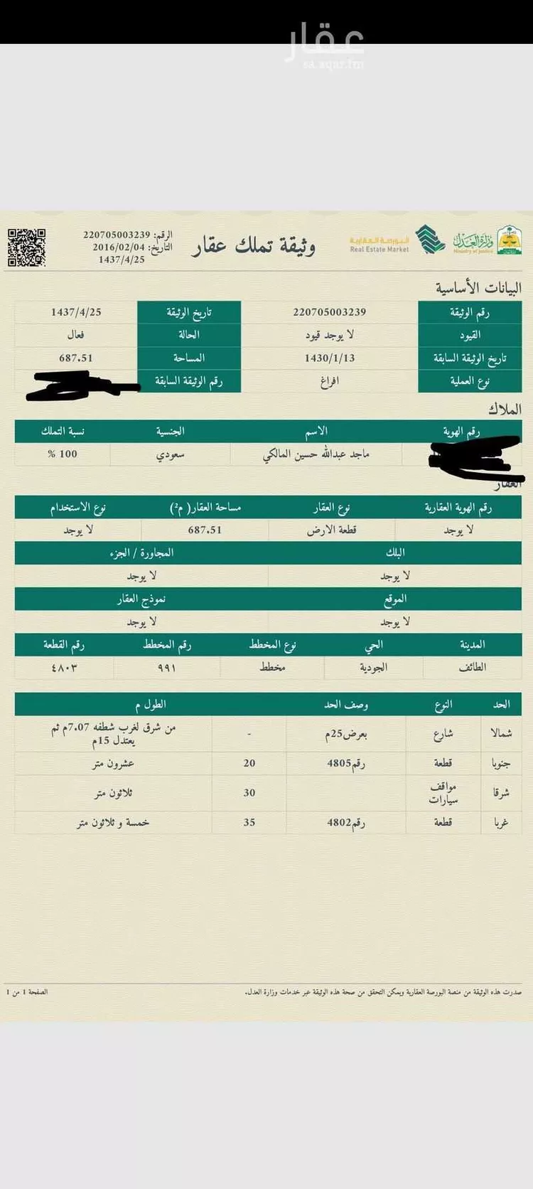 Land for Sale in Taif Jubrah