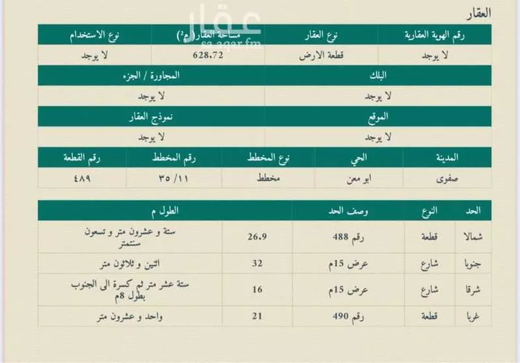 أرض للبيع في شارع الفنار, حي أبو معن, مدينة القطيف, المنطقة الشرقية