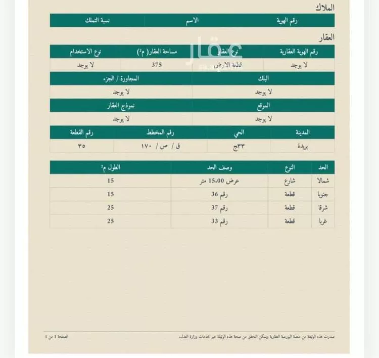 أرض للبيع في شارع سعدبن معاذ ، بريدة ، بريدة