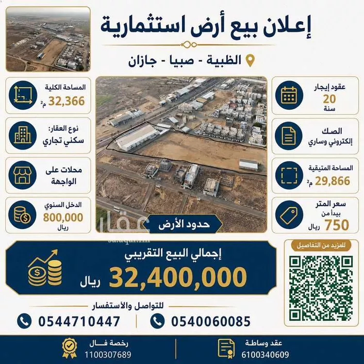 أرض للبيع في شارع طريق الملك عبدالعزيز, حي النجوم, مدينة صبياء, منطقة جازان صورة 3