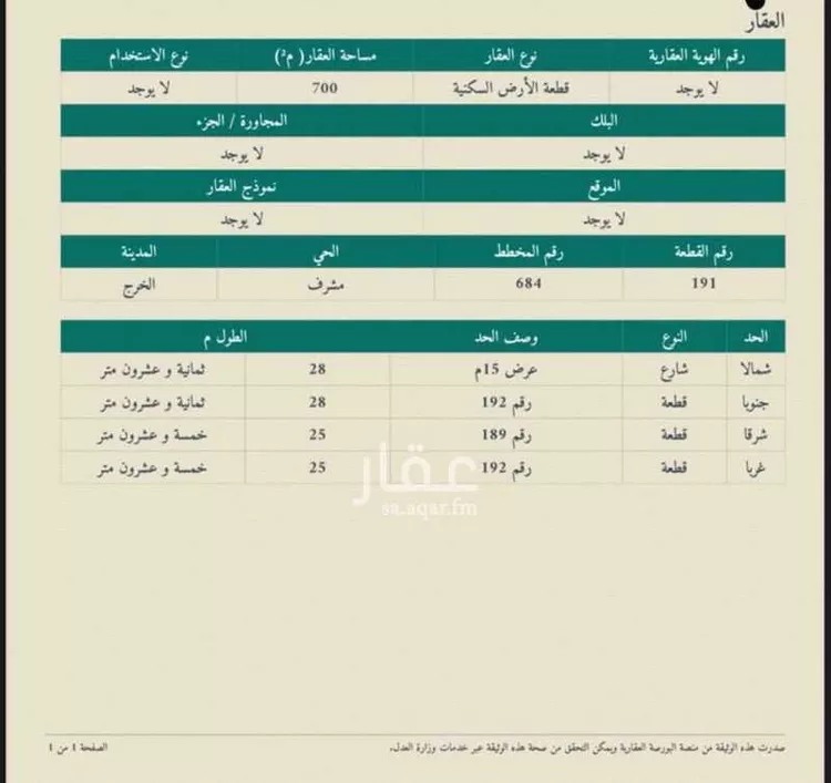 أرض للبيع في حي الخالدية, مدينة الخرج, منطقة الرياض