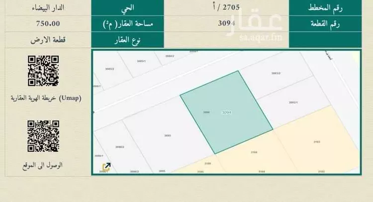 أرض للبيع في شارع البرادي, حي الدار البيضاء, مدينة الرياض, منطقة الرياض صورة 2