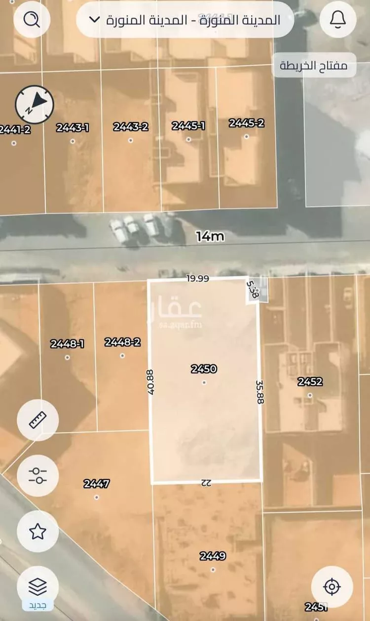 أرض للبيع في شارع طايع عبدالرحمن عابد الرشيدي ، حي حى الخضراء ، المدينة المنورة ، منطقة المدينة المنورة صورة 3