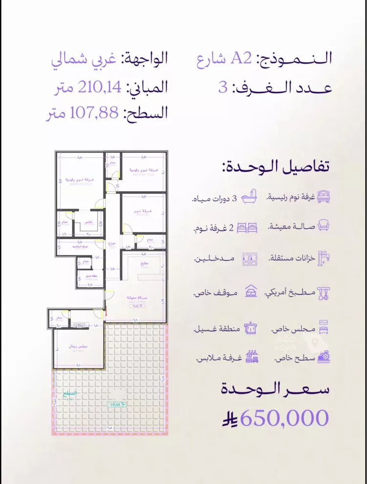 شقة للبيع في شارع رافع الاشجعي, حي أبحر الجنوبية, مدينة جدة, منطقة مكة المكرمة