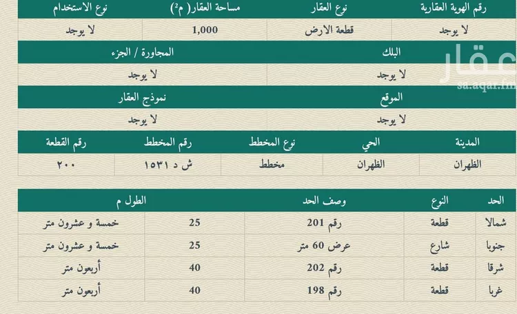 أرض للبيع في مدينة الدمام, المنطقة الشرقية