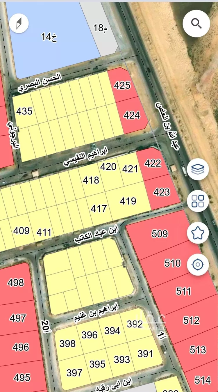 أرض للبيع في شارع ابن عباد الكاتب, حي العروبة, مدينة الدمام, المنطقة الشرقية